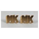14k Gold 'MK' Cufflinks