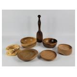 Handcrafted Wood Turned Bowls, Plates+ (7)