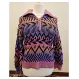 RD Style Geometric Quarter Zip Sweater (S) NEW