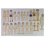 1950's Hand-Cut Paper Dolls (22)