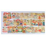 1940s Hallmark Die-Cut Paper Doll Greeting Cards