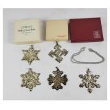 Gorham & Reed Sterling+ Snowflake Ornaments (5)