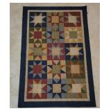 Star Block Patchwork Area Rug