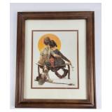 'Little Spooners' Print By Norman Rockwell