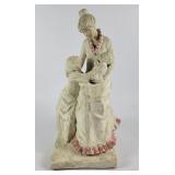 Mother w/ Children Chalkware Sculpture