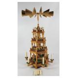 4-Tier Wooden German Christmas Candle Carousel