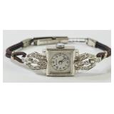 Buren Platinum/Diamond Lady's Cocktail Watch
