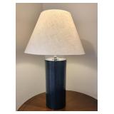 Linen Textured Blue Table Lamp