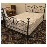 Full-Size Wrought Iron & Simmons Beautyrest Bed