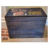 Safe Home Matches Wood Lidded Wood Crate