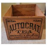 Autocrat Tea Wood Crate