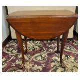 Queen Anne Style Cherry Wood Drop Leaf Table