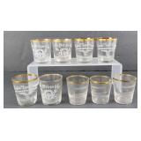 Los Angeles Melczer Co.+ Gold Rim Shot Glasses (9)
