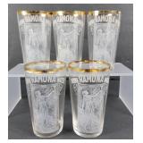 'Drink Ramona Water' Gold Rim Glasses (5)