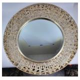 Large Woven Metal Wall Mirror