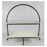 Crate & Barrel 2-Tier Serving Tray