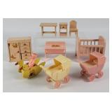 Dollhouse Mini Baby Furniture & Strollers (10)