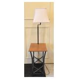 Black Metal Magazine Rack Floor Lamp