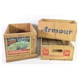 Cape Cod Cranberry, 7UP & Armour Wood Crates