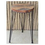 Whiskey Barrel Top Accent Table