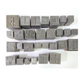 Antique Alphabet Metal Letterpress Printing