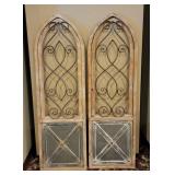 Rustic Metal Scroll Arch Wall Art