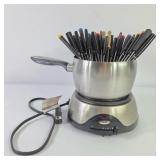 Hoffritz Electric Fondue Set w/ 37 Forks