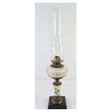 Antique Scovill Mfg. Glass Oil Lamp