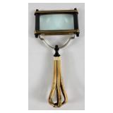 Brass & Wood Claw Magnifying Glass