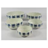 German Floral Nesting Bowls (5)
