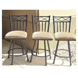 Trendler Upholstered Swivel Bar Stools (3)