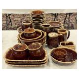 Hull Pottery Brown Drip Glaze Dinnerware (55)