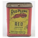 Red Plume Brand Red Pepper Spice Tin