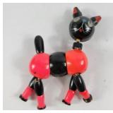 Vintage Jointed Wooden Cat Toy