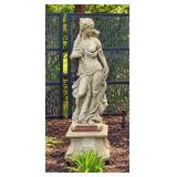 *67 In. Cast Concrete Garden Maiden ï¿½Priscillaï¿½