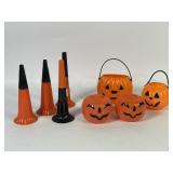 Vintage Plastic & Blow Mold Halloween Noisemakers+