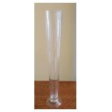 Tall Clear Glass Trumpet Vase
