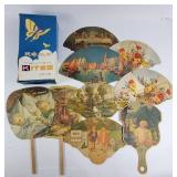 Litho Folding Hand Fans & Kites (10)