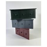 Primitive Wood Triangular Corner Drawers