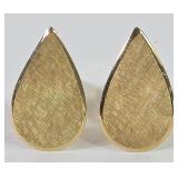 14k Textured Tear Drop Cufflinks