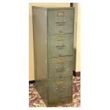 Globe-Wernicke Brass Trim Military Filing Cabinet