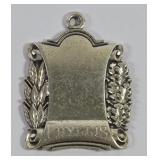 Sterling Engraved 'Phillis' Scroll Pendant