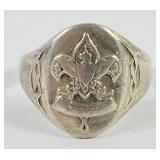 Sterling 1930's Boy Scout Signet Ring (Sz. 6.5)