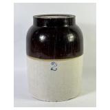 Antique 2 Gallon Stoneware Lidded Jar