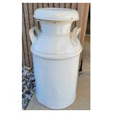 Large Painted Metal Milk Can