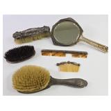 Antique Art Nouveau Vanity Set- Some Sterling