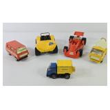 1970's Die-Cast Trucks, Buggy & Race Car Toys (5)