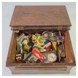 Dice, Pins, Pocket Knives, Coins +