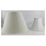 Paneled Fabric & Pleated Empire Lamp Shades