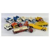 Tonka +Die Cast Dump Trucks, Flat Bed, Trailers +